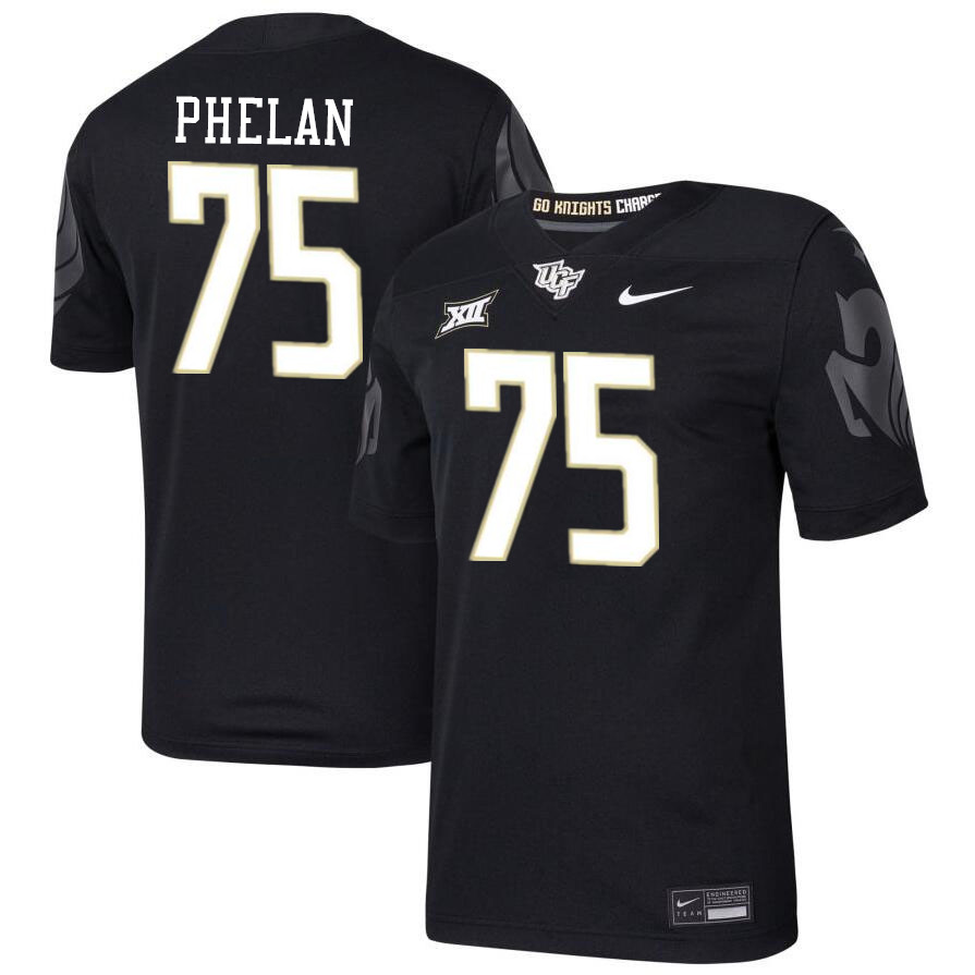 Men #75 Andrew Phelan UCF Knights Big 12 Conference College Football Jerseys Stitched-Black